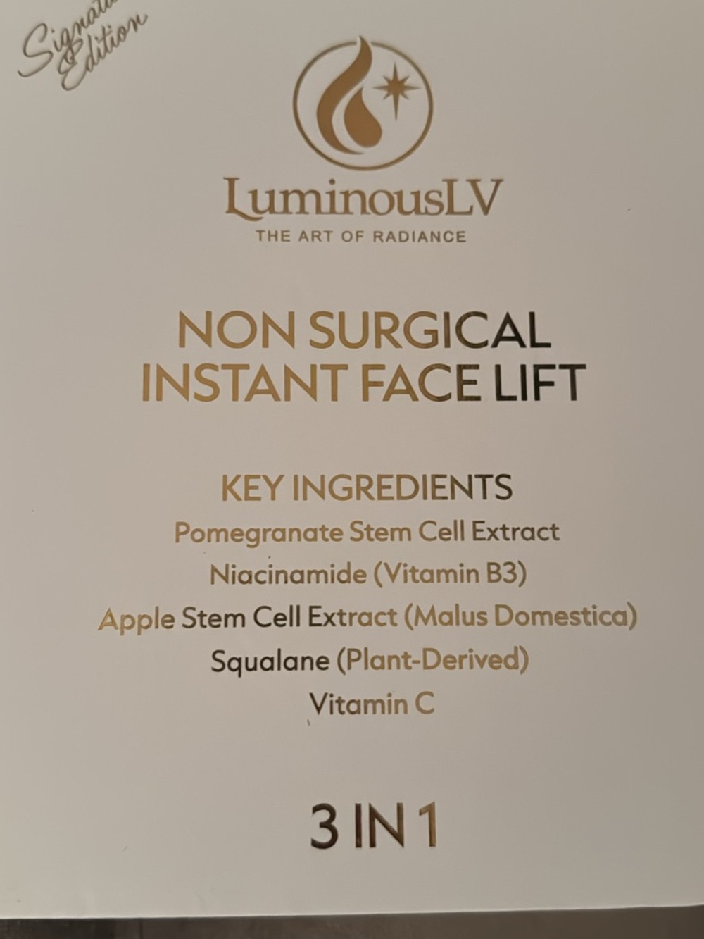 Non Surgical Instant Face Lift Serum – White & Gold